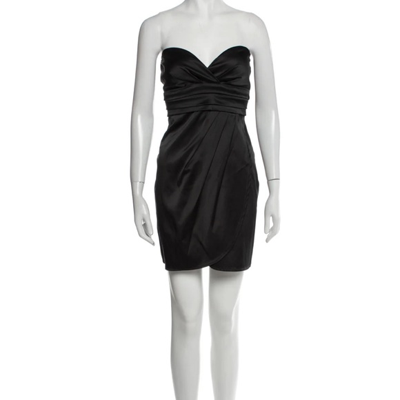 Robe Cocktail Alice + Olivia En Soie - Noire & Ivoire - Sans Manches - Taille XS